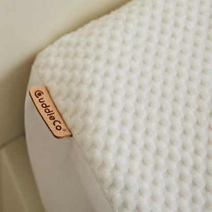 CuddleCo Waterproof Cot Mattress Protector Hypoallergenic Bamboo - White