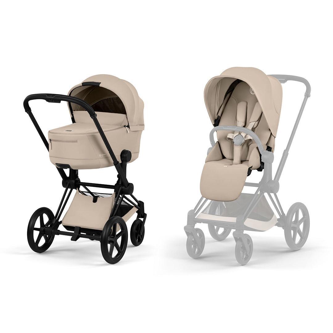 CYBEX PRIAM Pushchair & Fold Cot - Comfort - Cozy Beige/Black