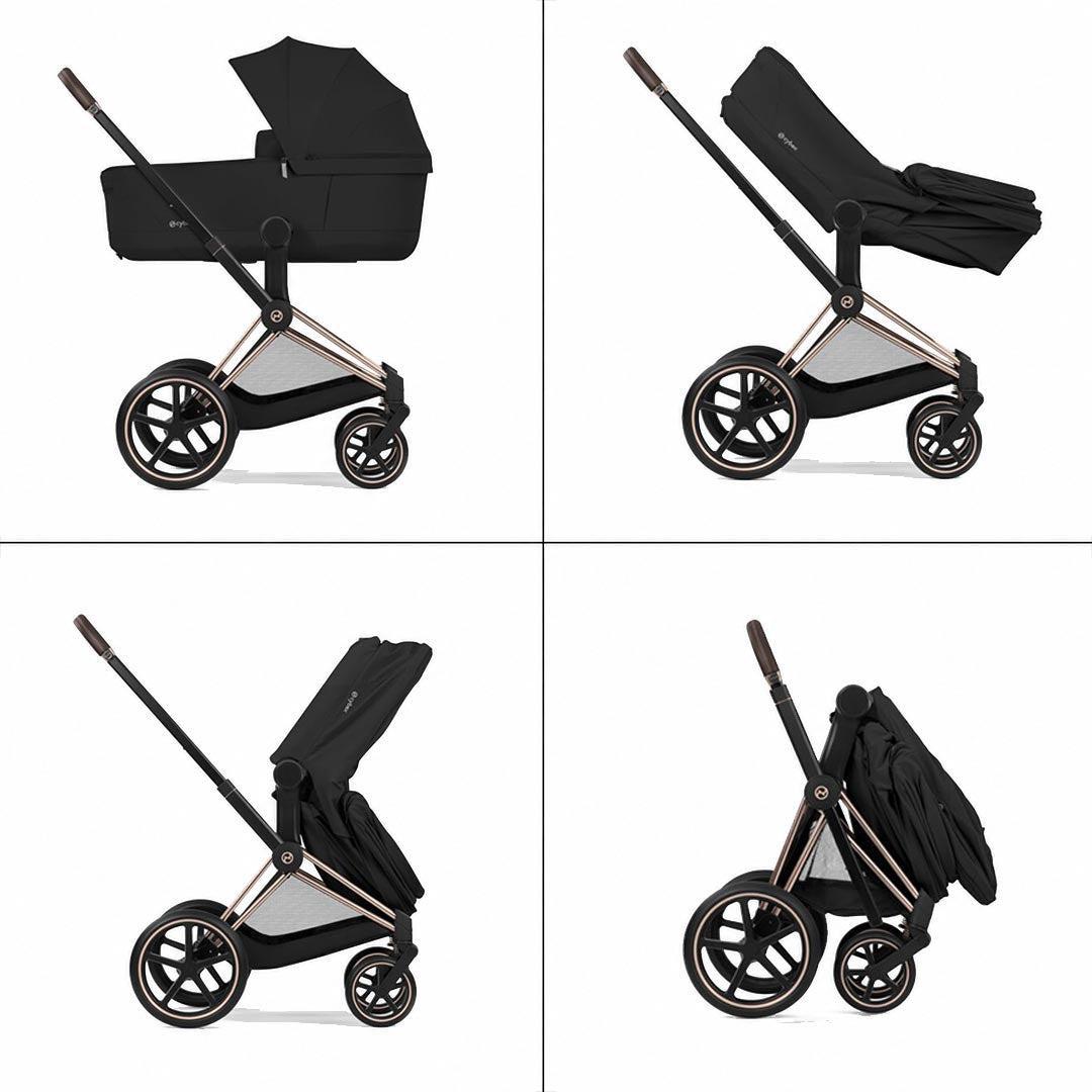 CYBEX PRIAM Pushchair & Fold Cot - Comfort - Cozy Beige/Black