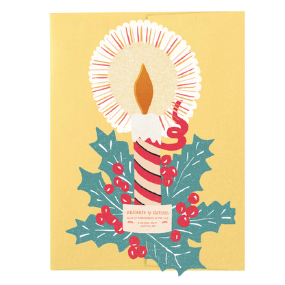 Candle Die Cut Card - Jingle Bells Collection