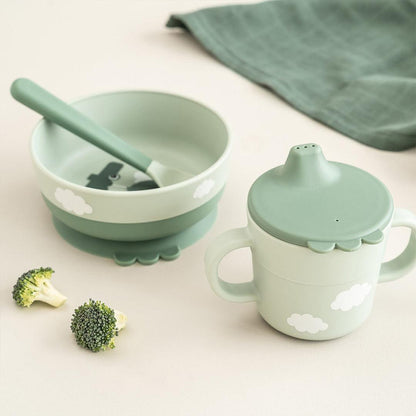Done by Deer Foodie First Meal Set  - Green - Happy Clouds