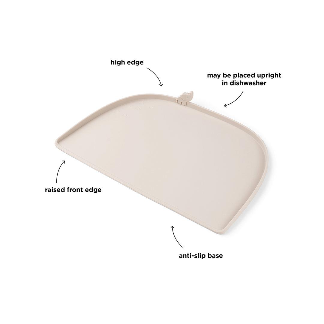 Done by Deer High Edge Silicone Placemat - Sand - Elphee