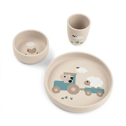 Done by Deer Stick & Stay Dinner Set - Tiny Farm Sand