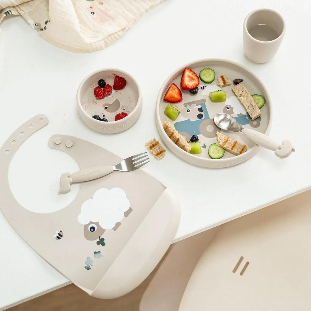 Done by Deer Stick & Stay Dinner Set - Tiny Farm Sand