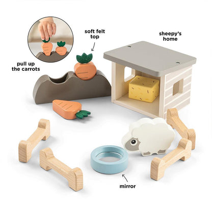 Done by Deer Tiny Farm Play Set - Sheepy