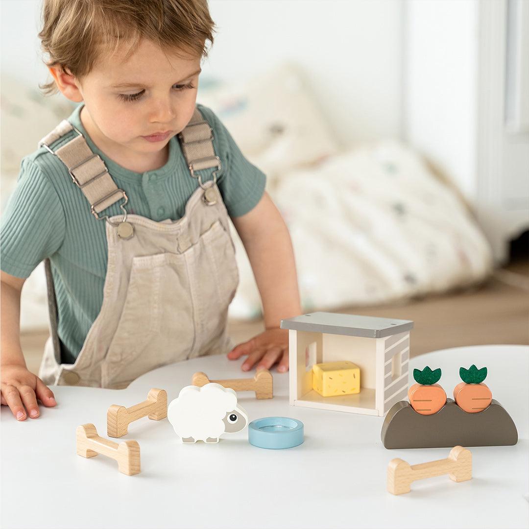Done by Deer Tiny Farm Play Set - Sheepy