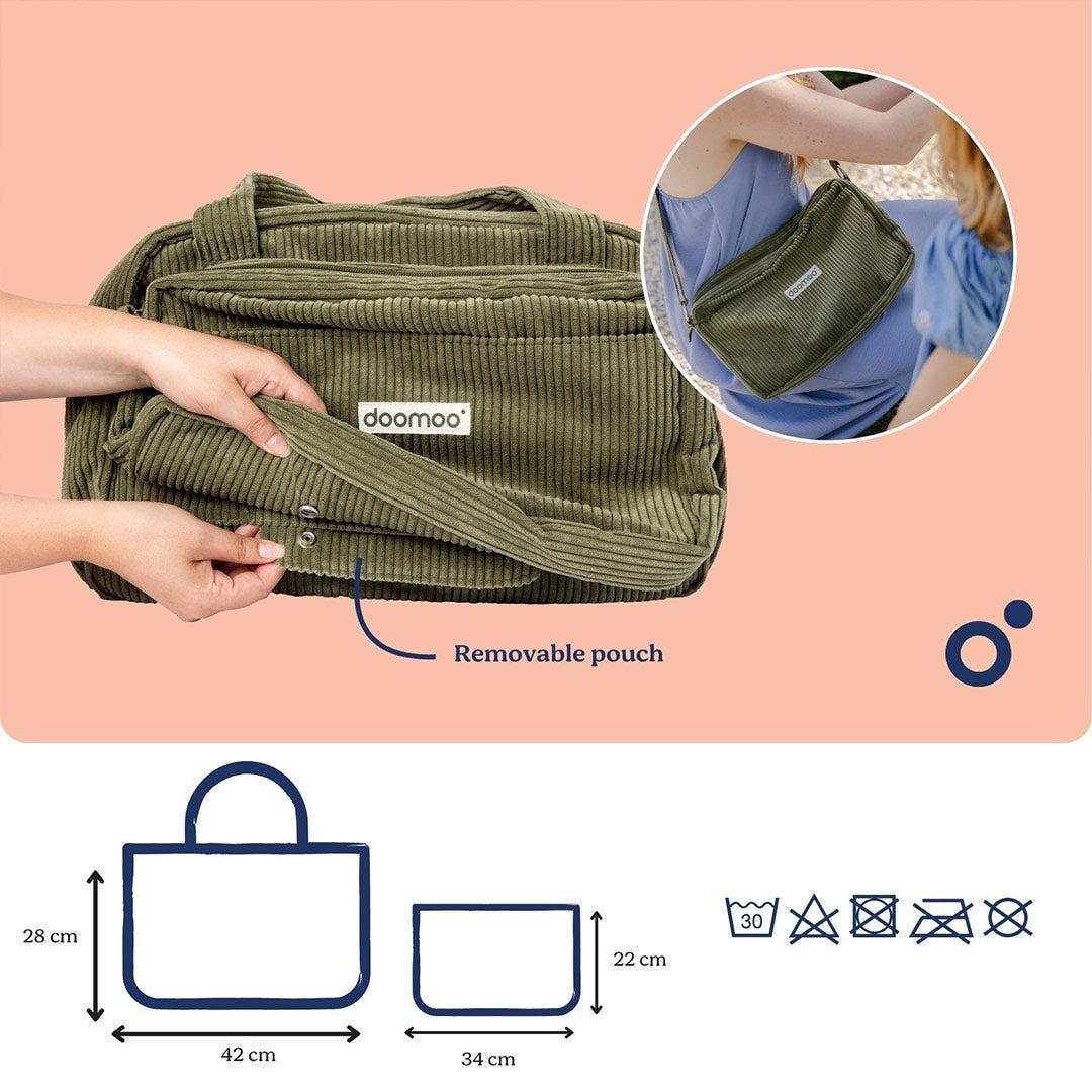 Doomoo Changing Bag - Fluffy Corduroy Khaki