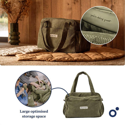 Doomoo Changing Bag - Fluffy Corduroy Khaki