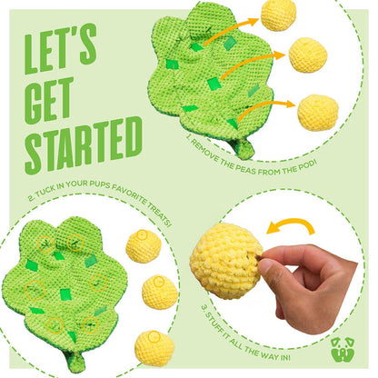 PAWTY Dog Toys - Pea Pod Interactive Snuffle Dog Toy