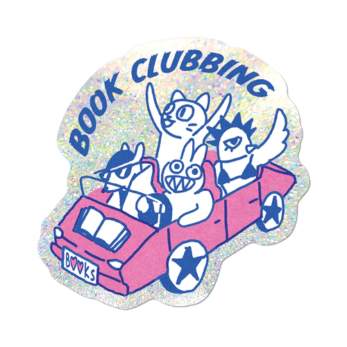 Book Clubbing - Die-Cut Sticker
