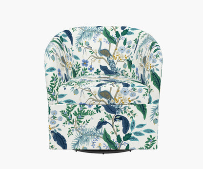 Pembroke Swivel Chair - Peacock