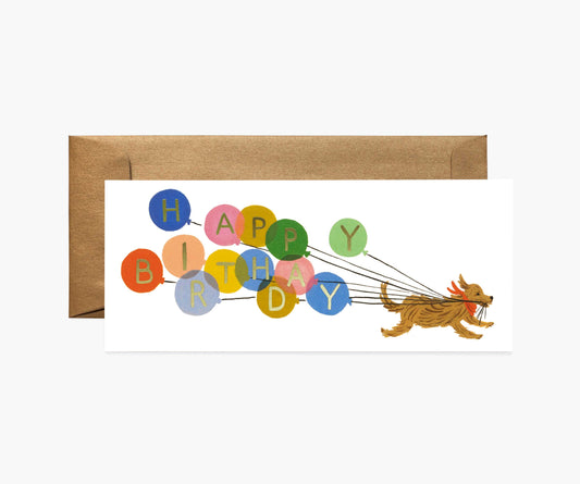 Birthday Balloon Money Holder Birthday Card - Single Card