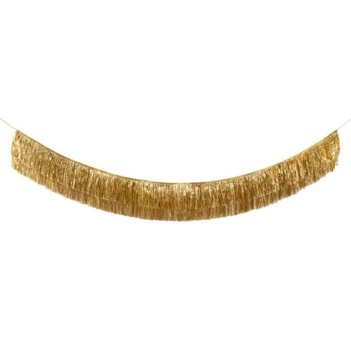 Gold Tinsel Fringe Garland