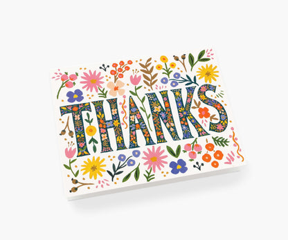 Floral Thanks Thank You Cards - Boxed Set