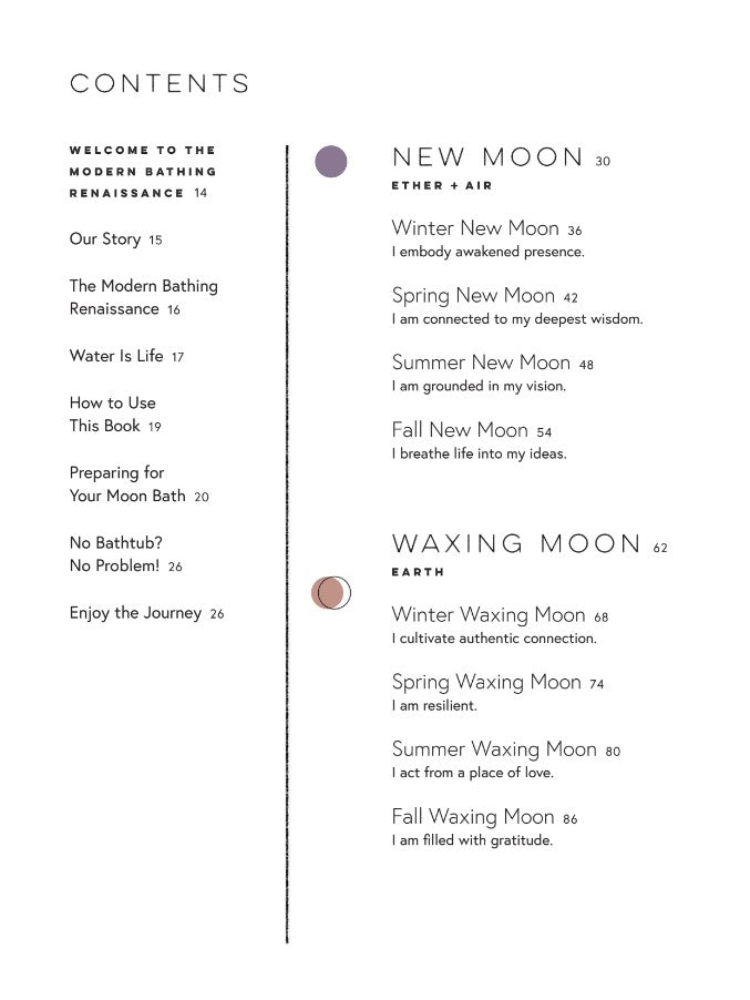 Moon Bath Book