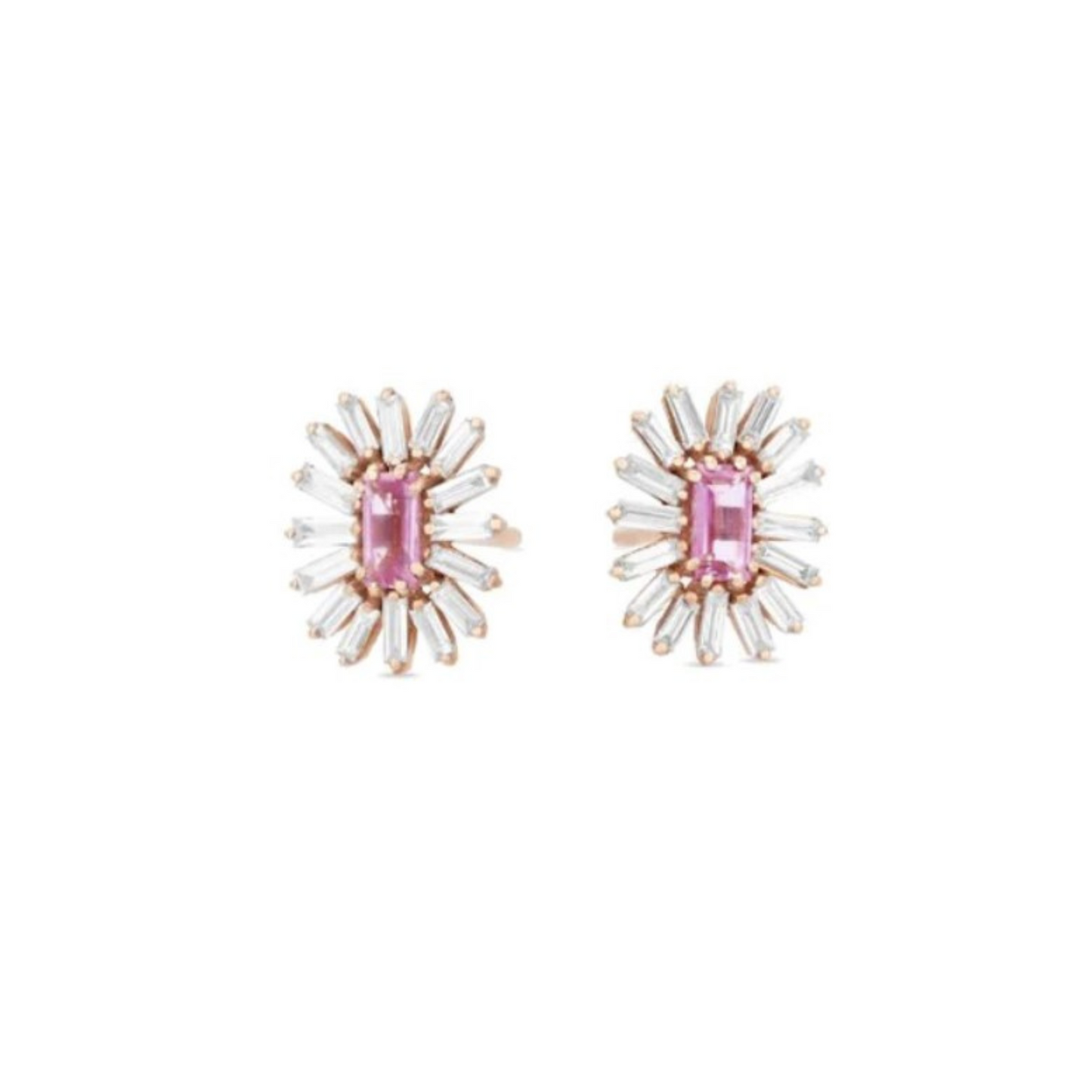 Pink Sapphire Stud Earrings