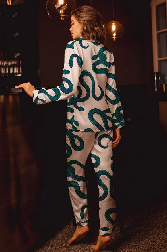 Maya Emerald Snake TWO-PIECE Lounge Set