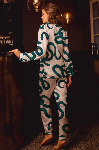 Maya Emerald Snake TWO-PIECE Lounge Set