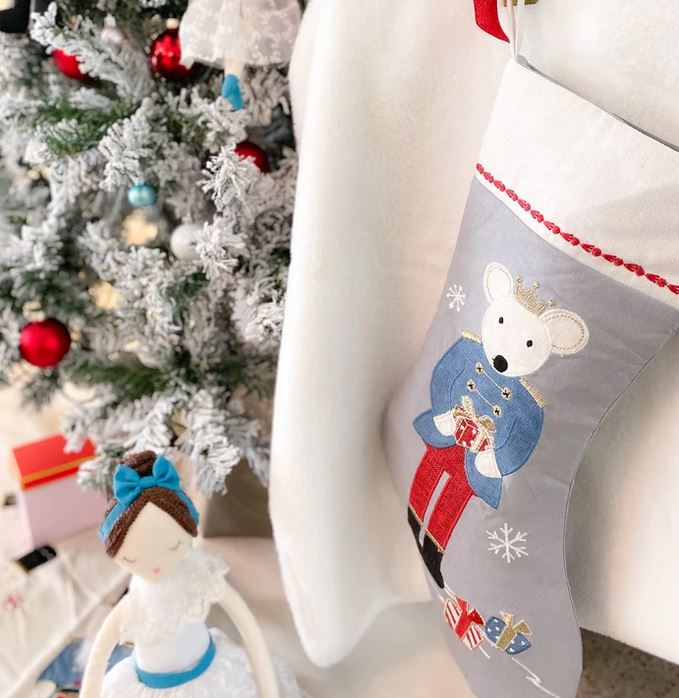 king mouse nutcracker themed Christmas stocking