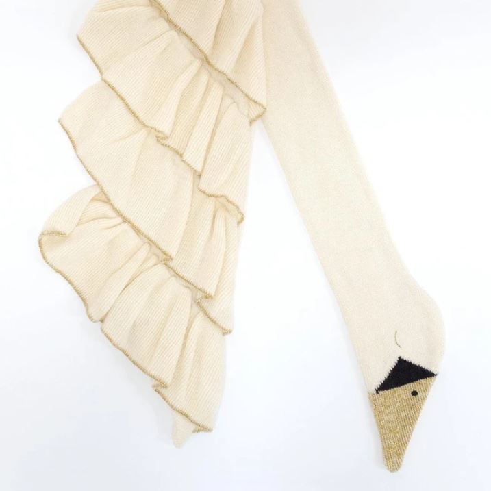 Knitted Swan Scarf