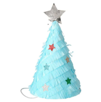 Fringed Christmas Tree Party Hats