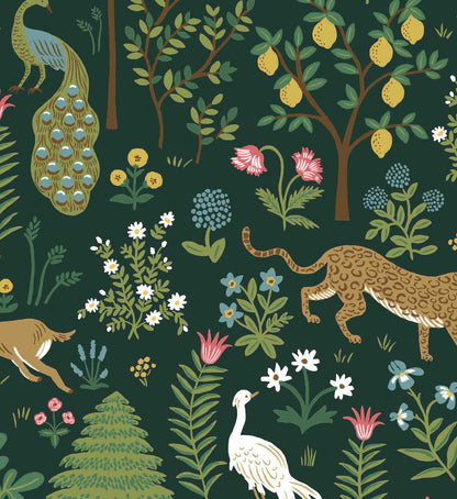 Menagerie Wallpaper - Emerald