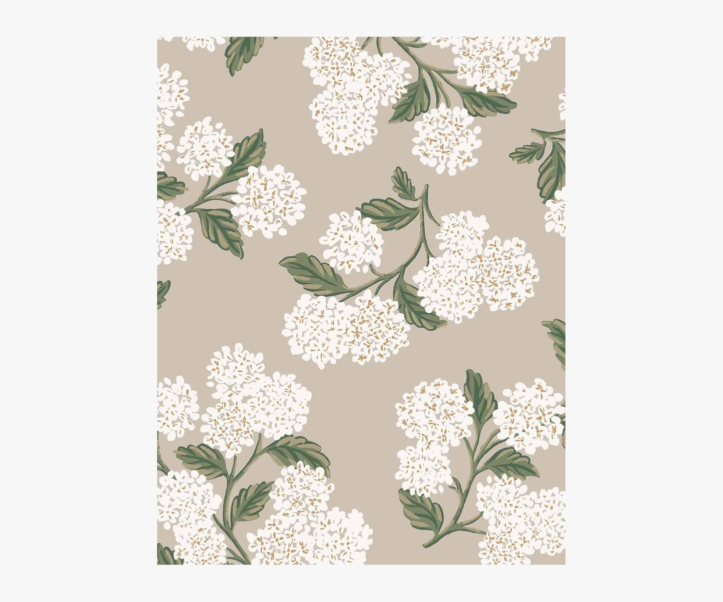 Hydrangea Wallpaper Sample - Linen