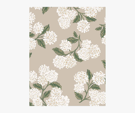 Hydrangea Wallpaper Sample - Linen