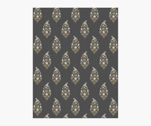 Paisley Wallpaper Sample - Black